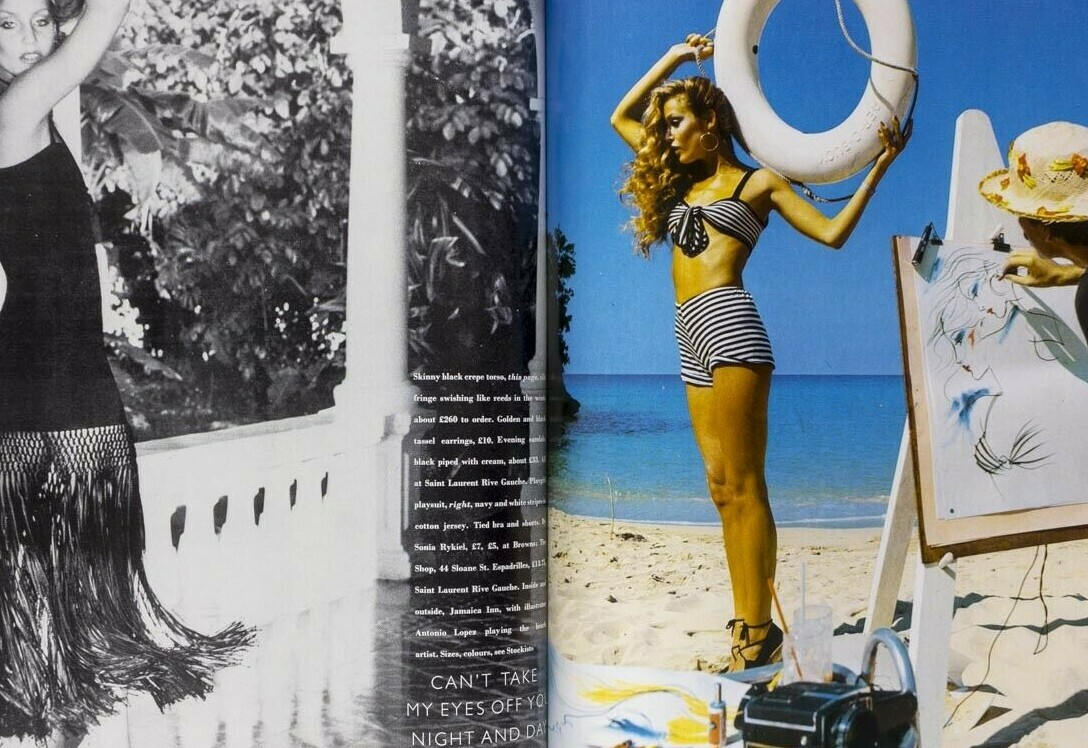 Jerry Hall ANTONIO LOPEZ Norman Parkinson DONOVAN Jamaica TOSCANI Vogue May 1975
