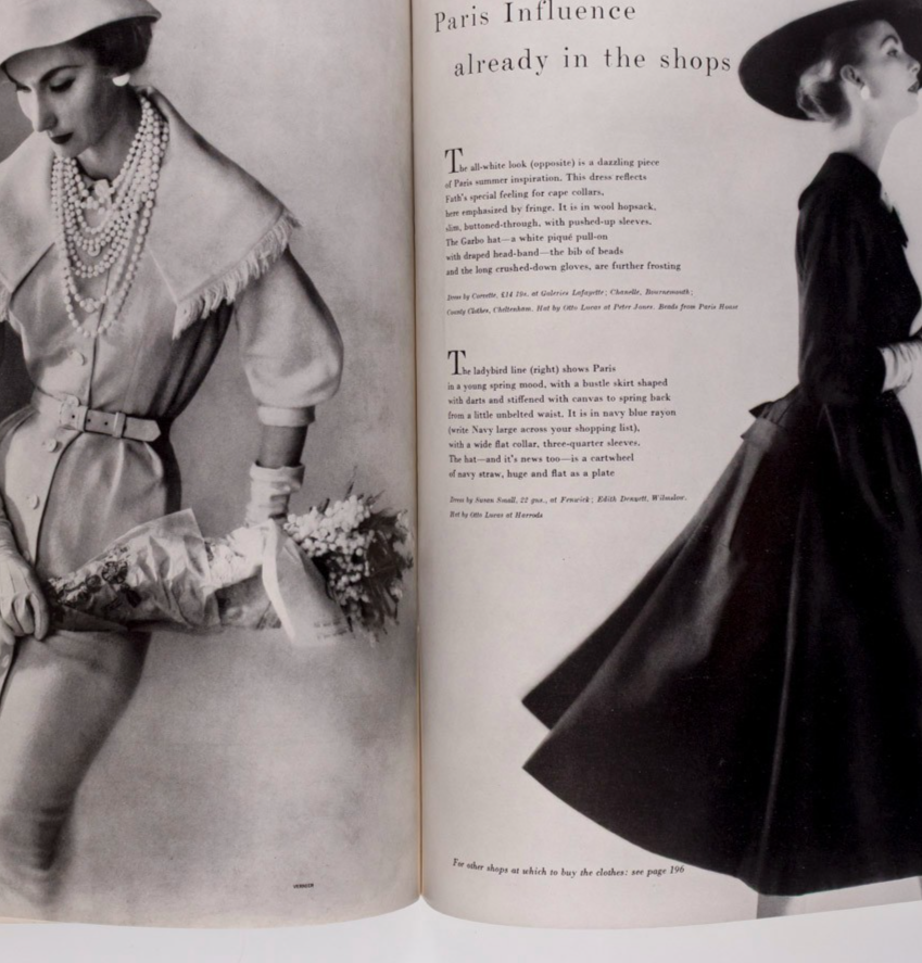 SUSAN ABRAHAM Norman Parkinson AUDREY HEPBURN Vogue May 1954 Rene Bouche GRUAU