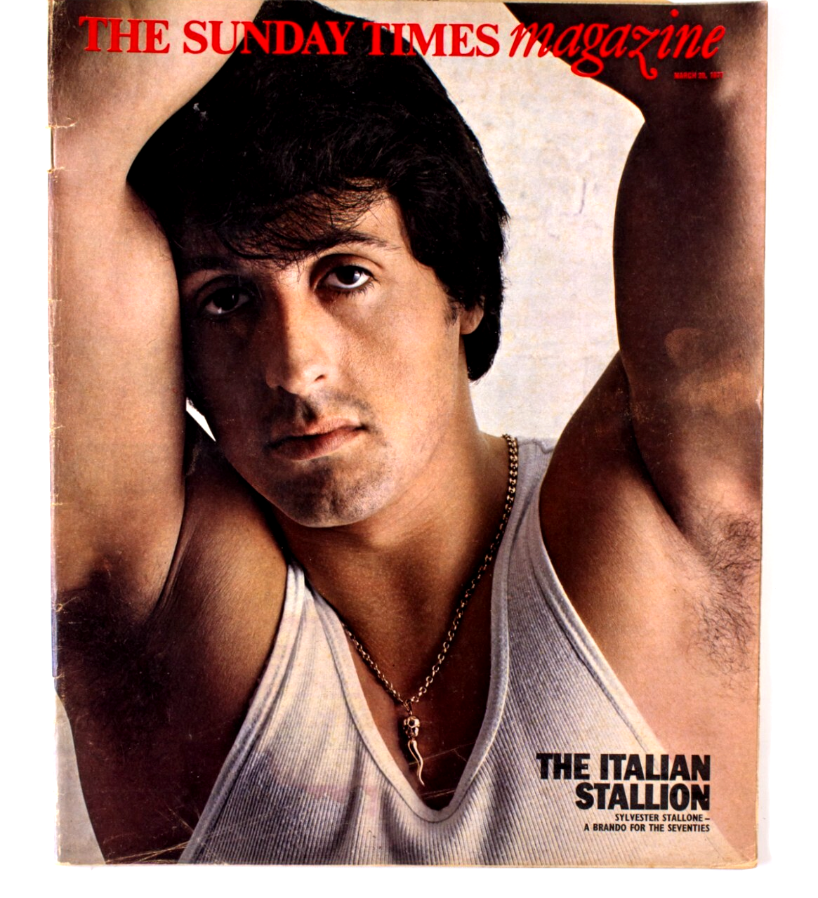 Sylvester Stallone SUNDAY TIMES magazine March 20 1977 The 70s Brando BOROBUDUR