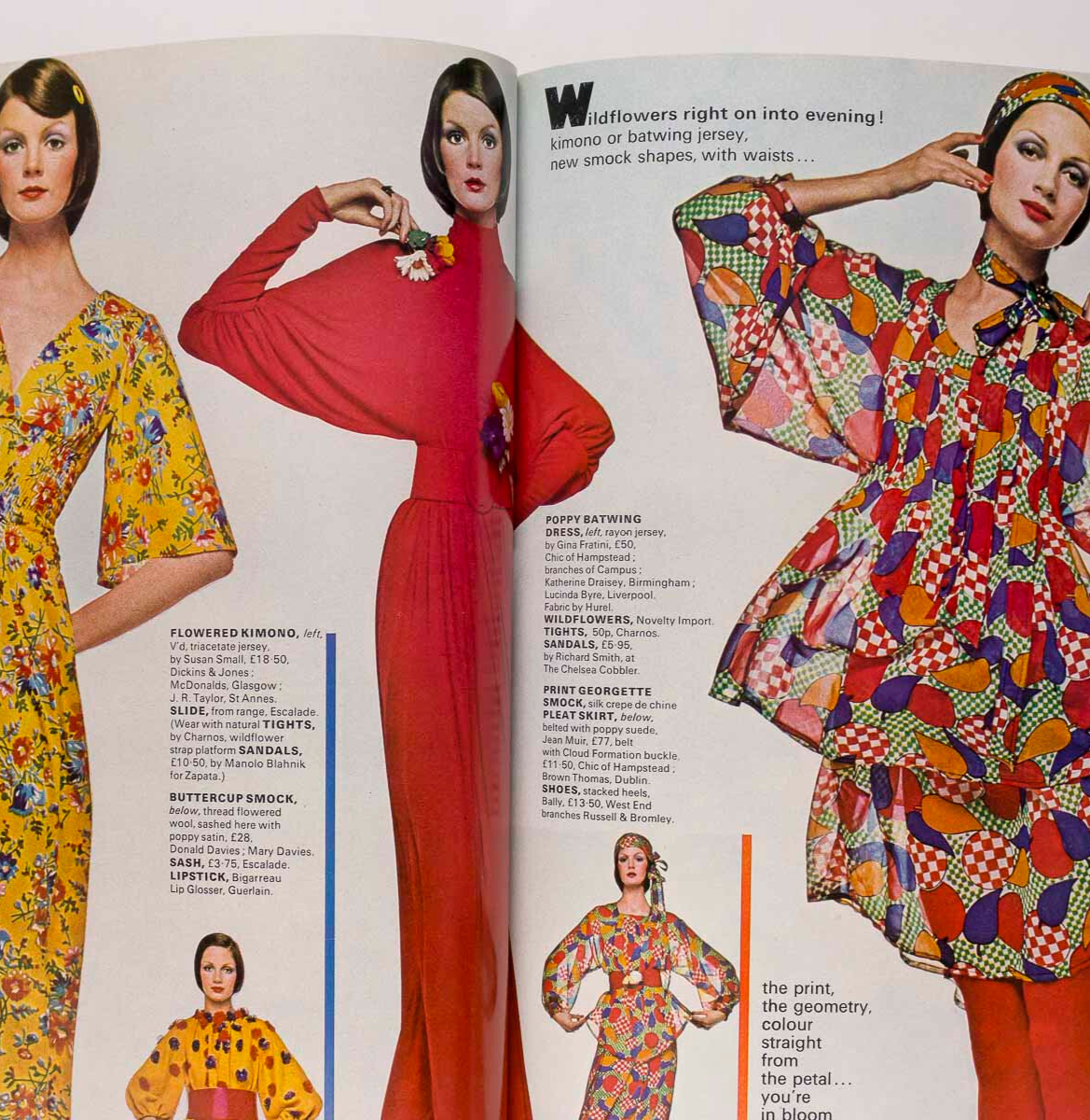 Ingmari Lamy ELIZABETH TAYLOR Dominique Sanda DONNA JORDAN  Vogue February 1972