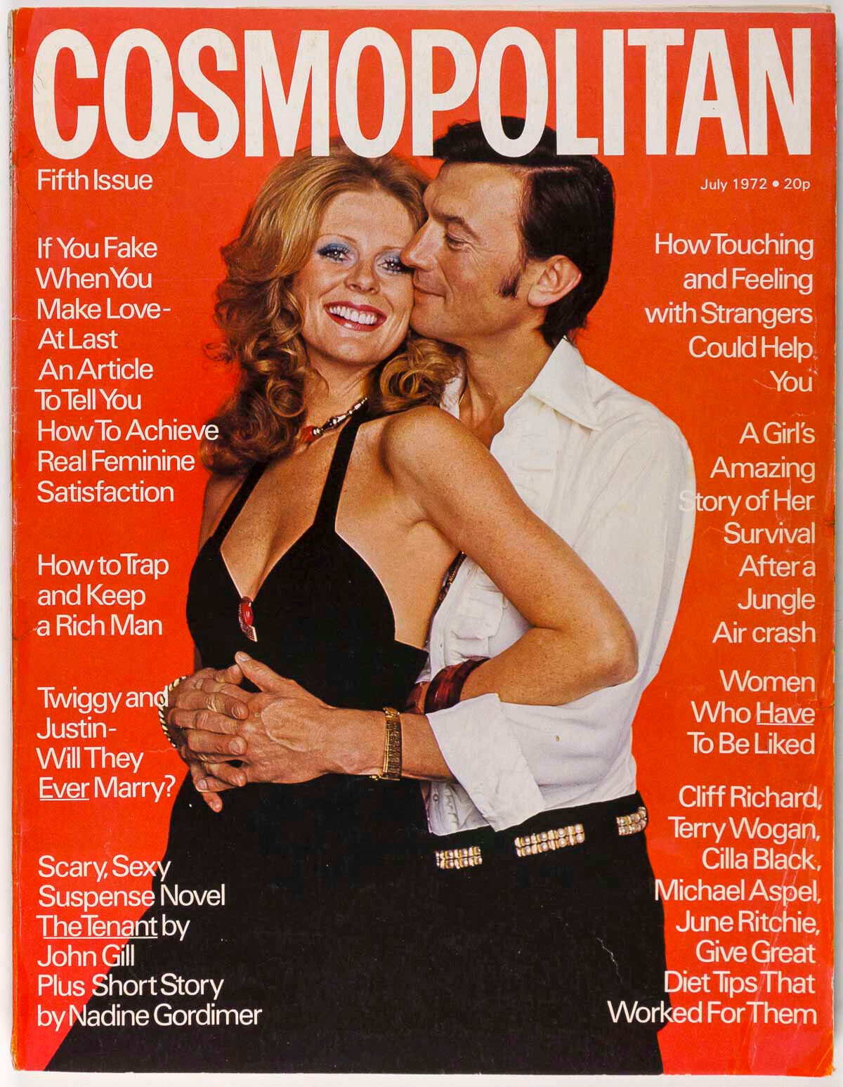 PAULENE STONE Laurence Harvey GRETA NORRIS Cosmopolitan magazine Jul 1972 Twiggy