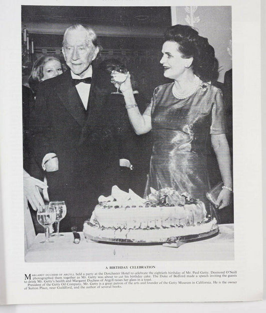 Margaret Campbell DUCHESS OF ARGYLL Paul Getty DORCHESTER HOTEL Tatler magazine