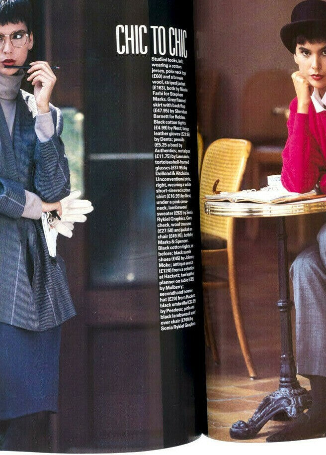 Christy Turlington NAOMI CAMPBELL Kristen McMenamy UK ELLE September 1986 Talisa