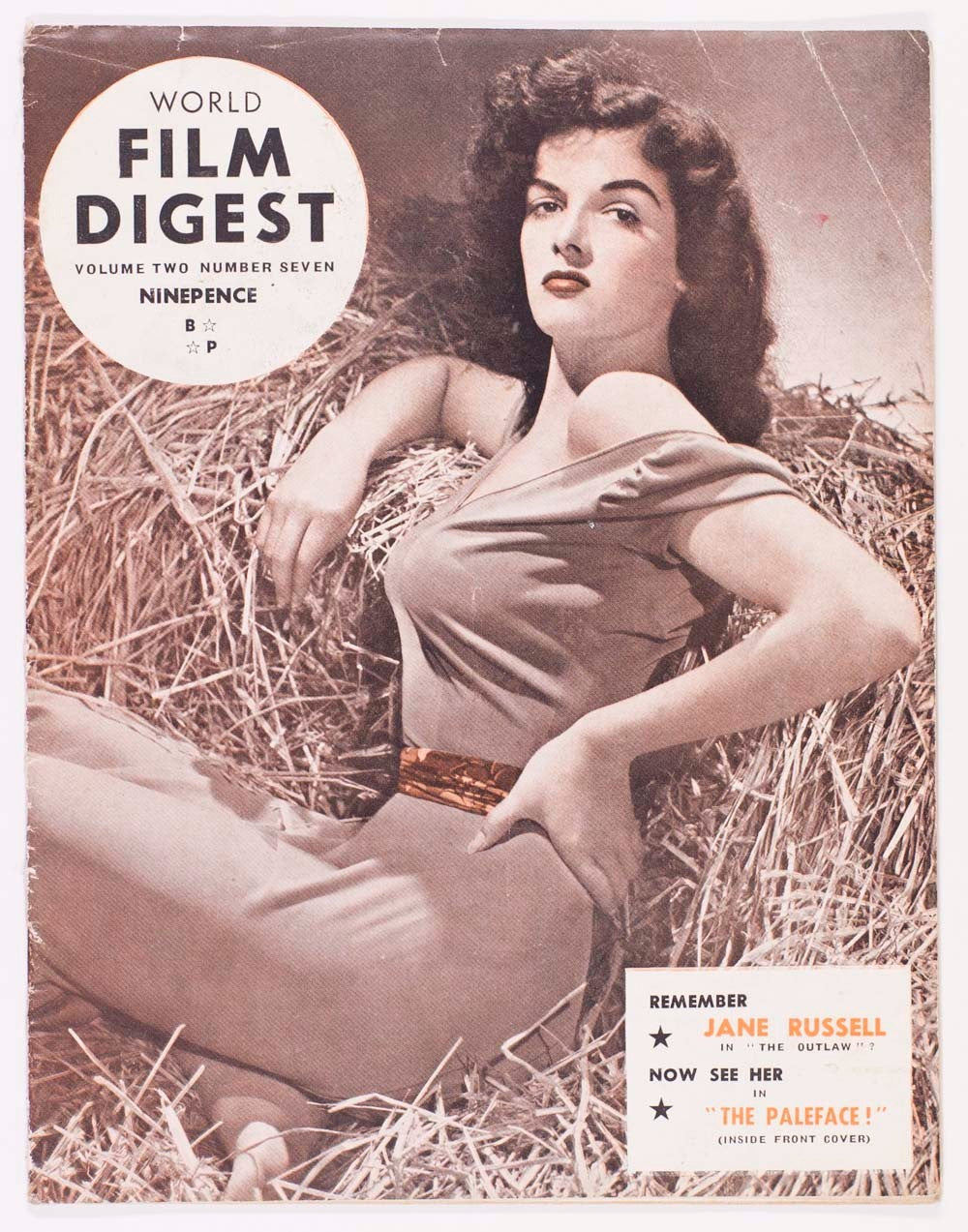 Jane Russell WORLD FILM DIGEST magazine THE OUTLAW Paleface 40s film movie 2 # 7