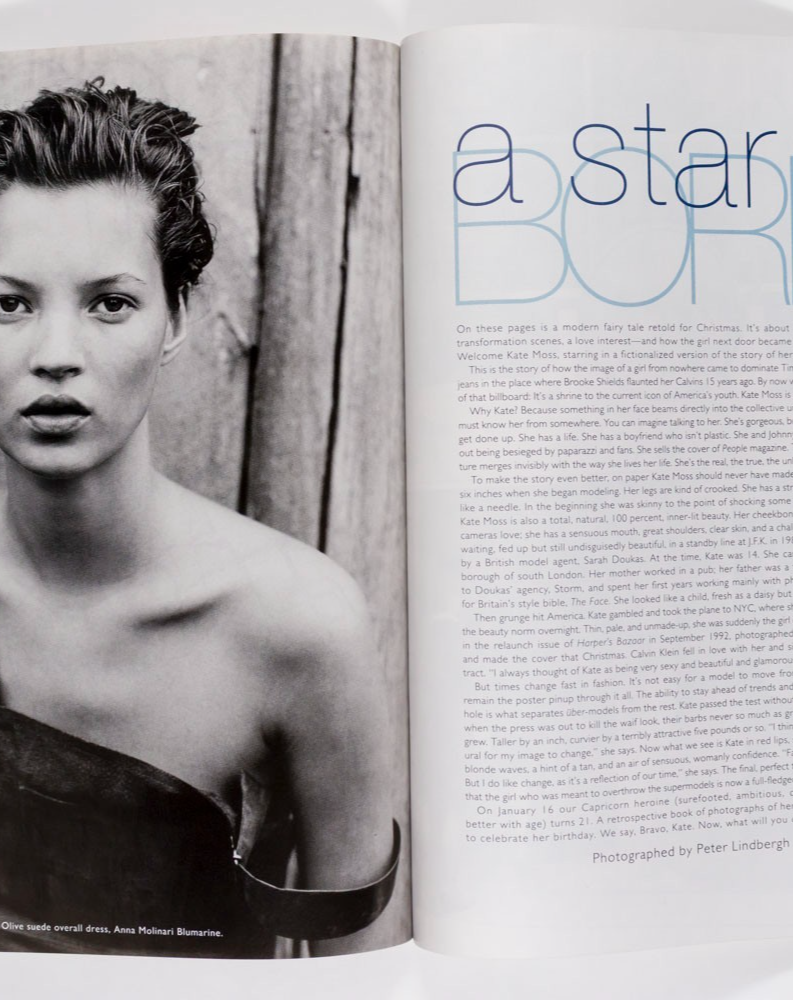 WINONA RYDER Kate Moss PETER LINDBERGH Harper's December 1994 Linda Evangelista