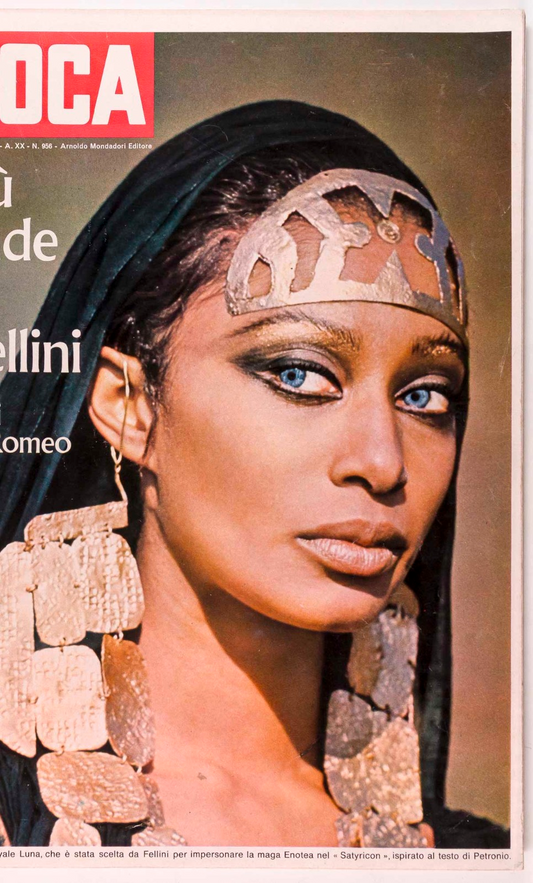 DONYALE LUNA for FELLINI rare Italian magazine EPOCA vtg 1960's Satyricon film