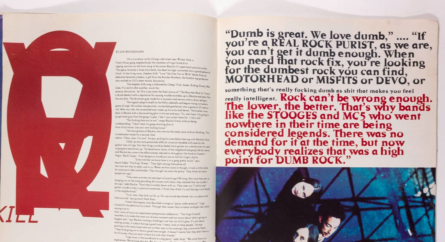URGE OVERKILL The Breeders SMASHING PUMPKINS Raygun magazine September 1993 No 9