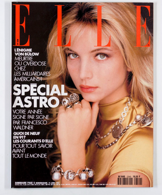 Rachel Williams ESTELLE LEFEBURE Yasmeen Ghauri ELLE January 1991 Angie Everhart