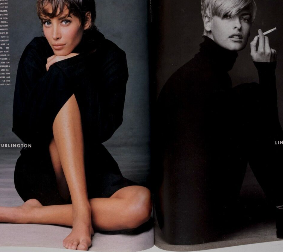 RENE GRUAU Stephanie Seymour PAULINA PORIZKOVA Isabelle Adjani MADAME FIGARO vtg