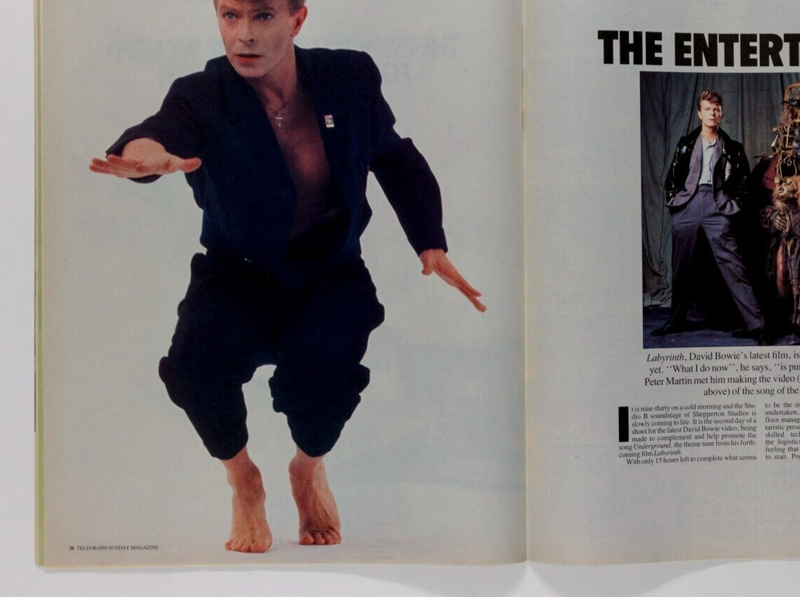 David Bowie JIM HENSON Labyrinth AGENT 007 Wimbledon HMS SHIP Telegraph magazine