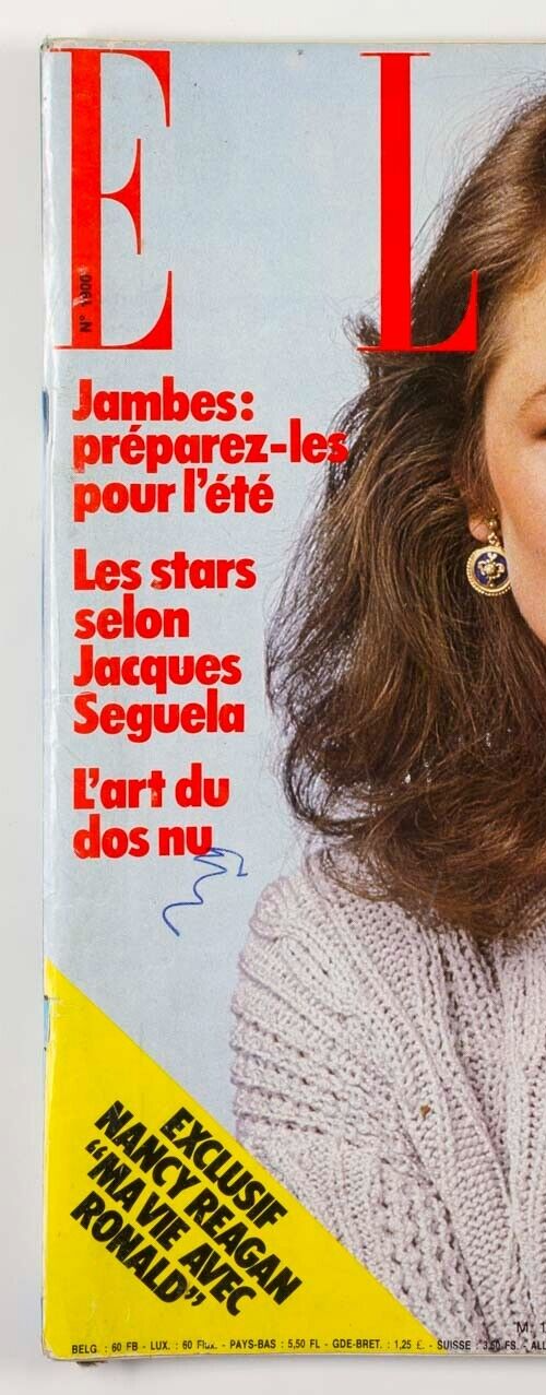 CHARLOTTE RAMPLING Nancy Reagan JACQUES SEGUELA French Elle magazine 80's FRANCE