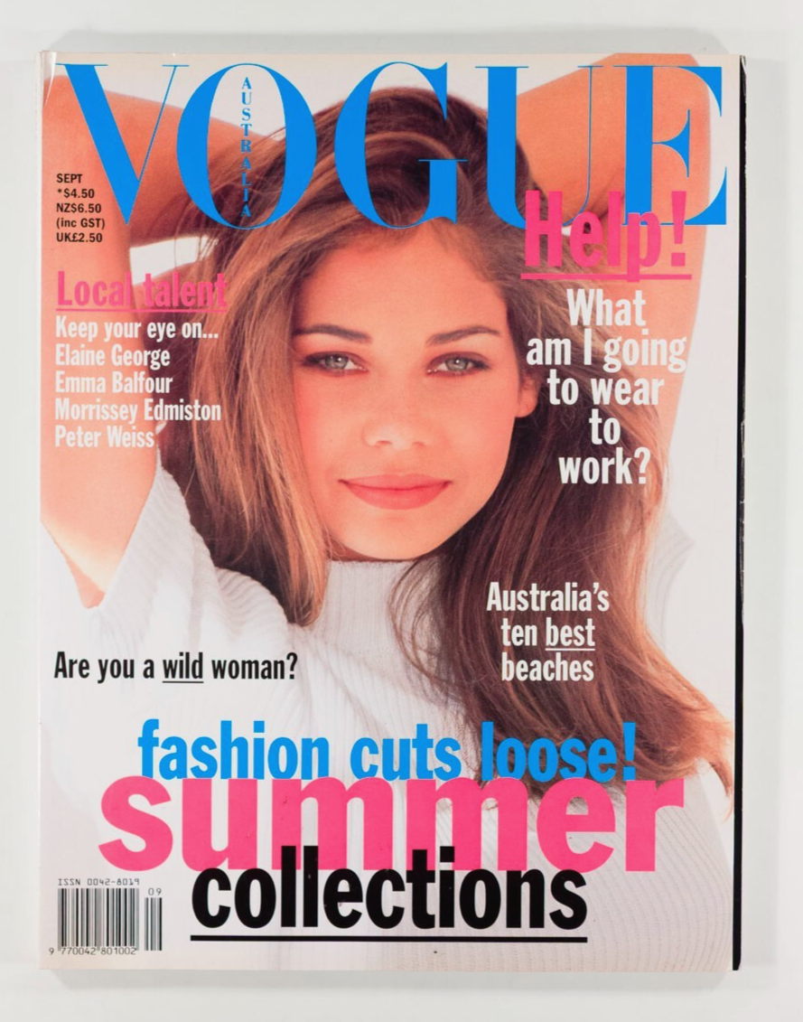 1st Aboriginal cover Vogue Australia ELAINE GEORGE September 1993 Emma Balfour