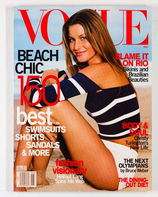 Gisele CHRISTY TURLINGTON Bruce Weber VOGUE MAGAZINE May 2000 US Helmut Lang RIO