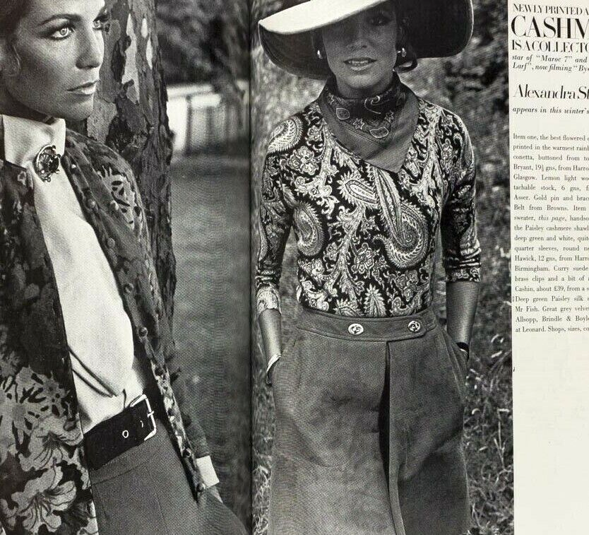 Maudie James NORMAN PARKINSON JeanLoup Sieff VOGUE October 1968 Katharine Ross