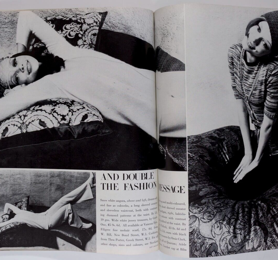 DONYALE LUNA Barbra Streisand MARISA BERENSON Cecil Beaton OSSIE CLARK vtg VOGUE