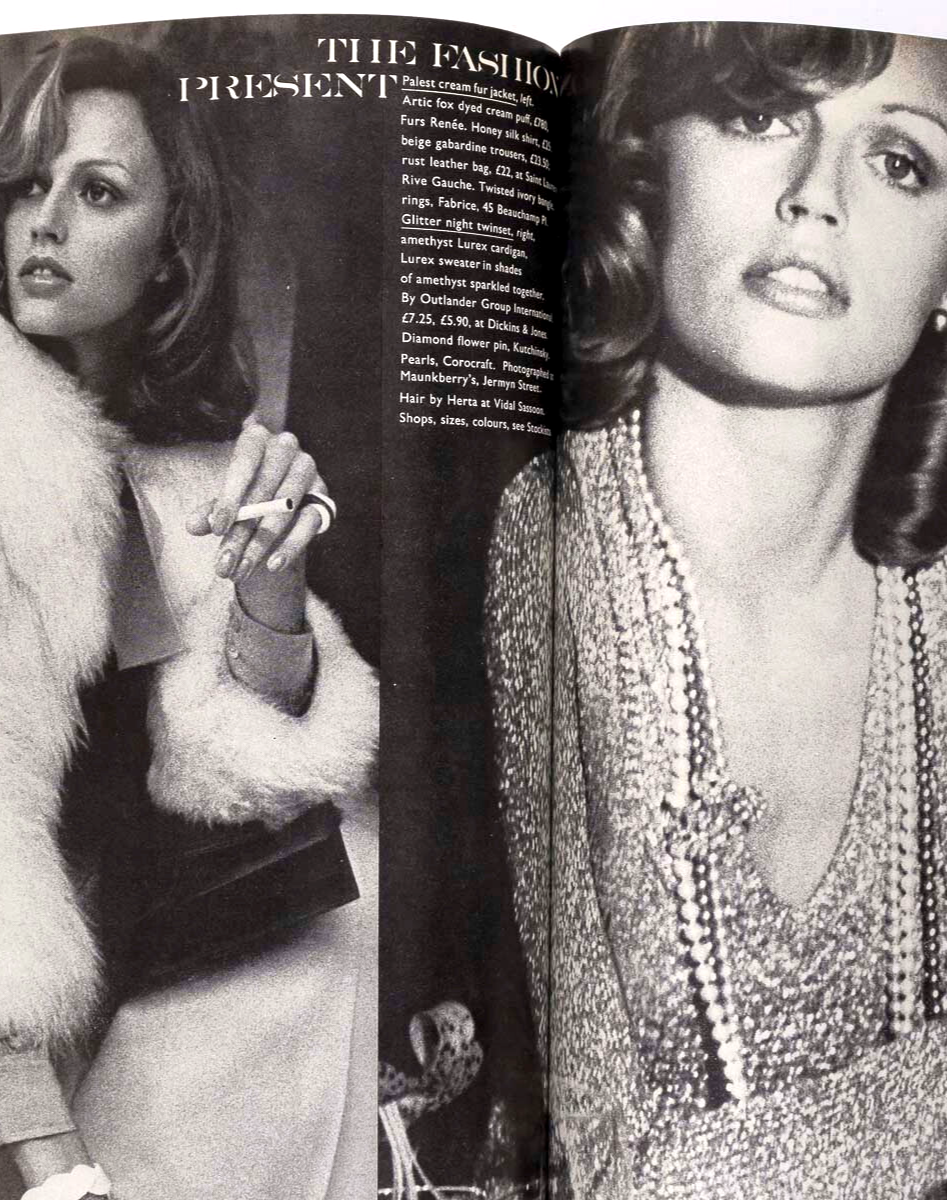 Ingrid Boulting MARC BOLAN Sellers MAGGIE SMITH  Vogue December 1972 Marsha Hunt