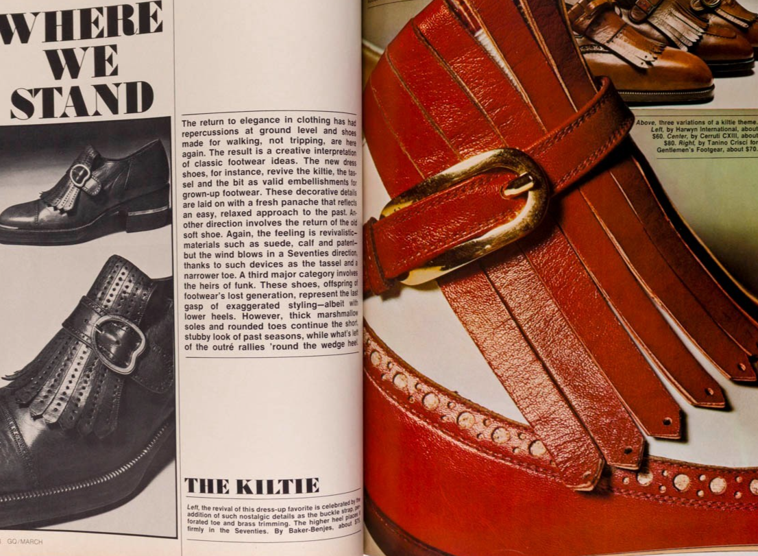 Robert Redford AMSELL Cuffs JACK HAYWOOD GQ magazine March 1974 Shoes TRENDS vtg