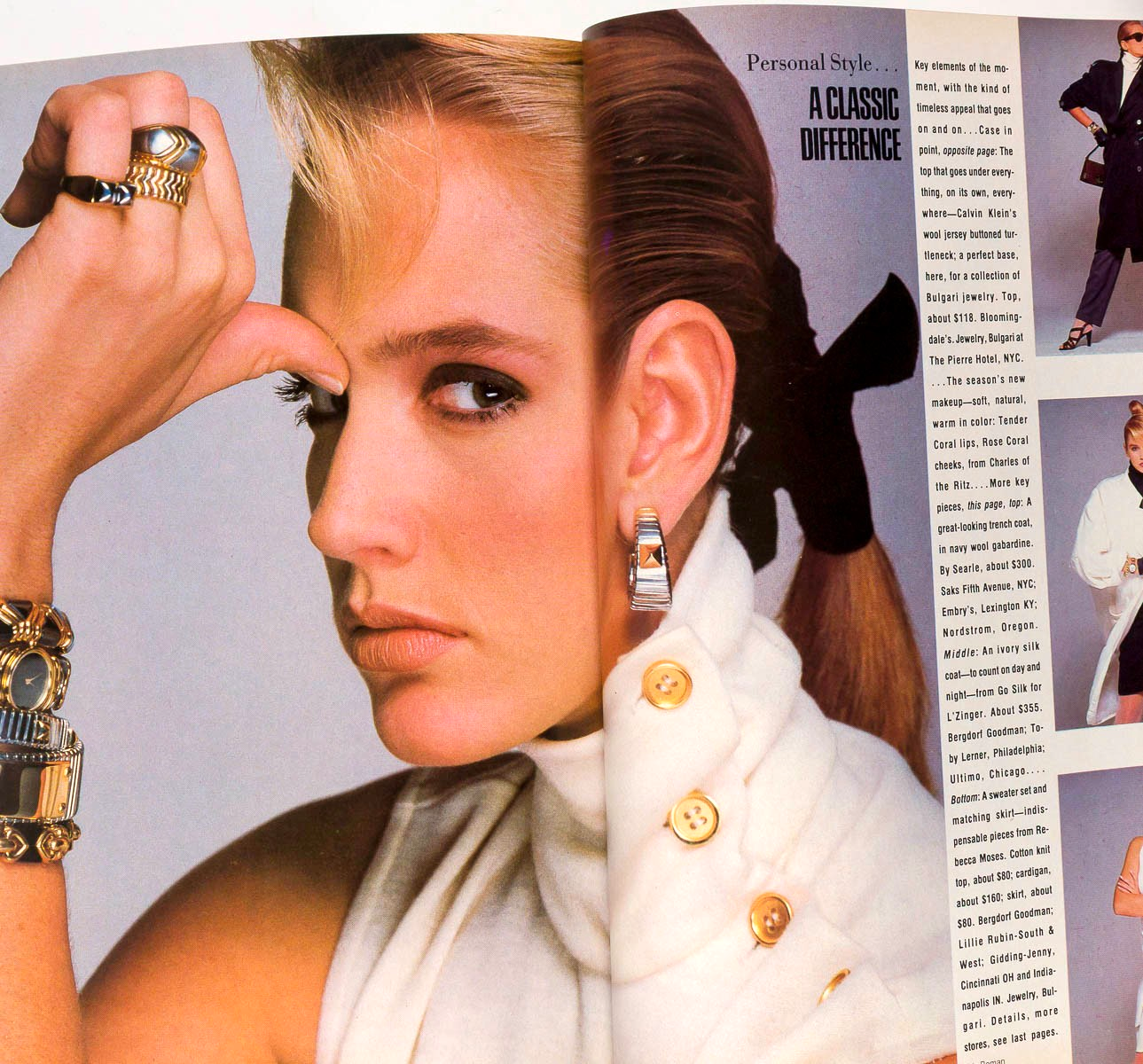 Alexa CHRISTY TURLINGTON Catherine Oxenberg US OGUE March 1986 Tatjana Patitz