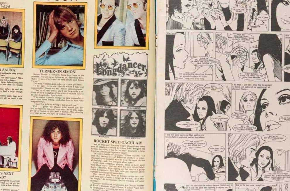 Marc Bolan DAVID BOWIE Simon Turner CAT STEVENS The Sweet ELTON  Jackie magazine