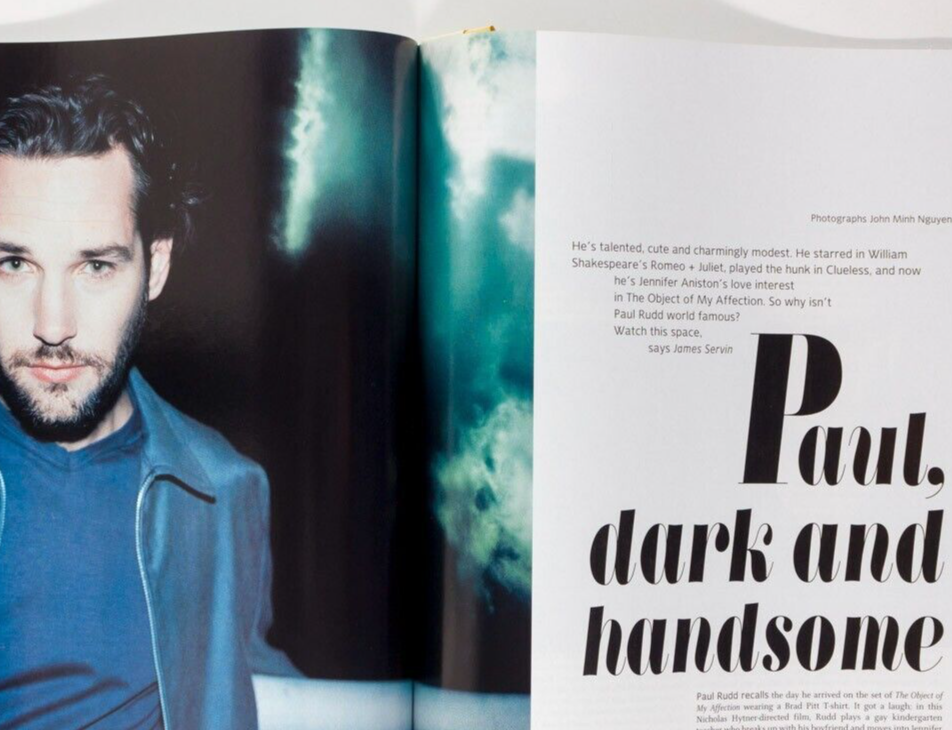 Shirley Mallmann KATE WINSLET Karen Elson PAUL RUDD vtg FRANK magazine July 1998