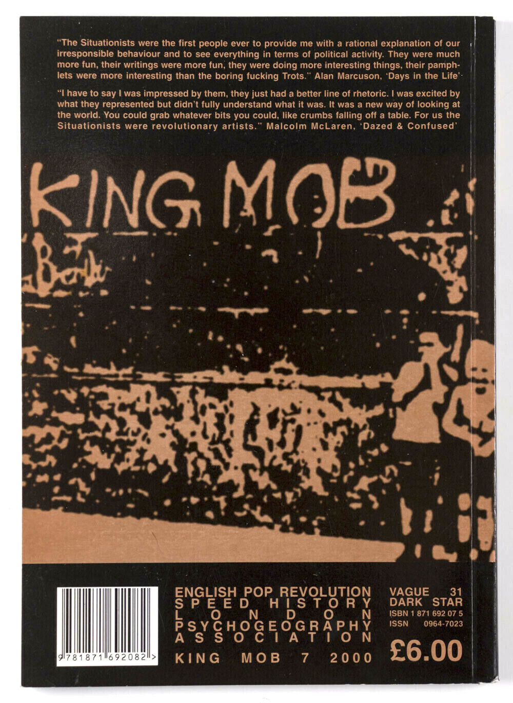 KING MOB ECHO 60s English Section Situationist International 2000 BOOK magazine