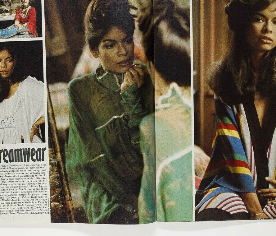 Zandra Rhodes BIANCA JAGGER Lord Snowdon EVA SERENY Sunday Times magazine UK vtg