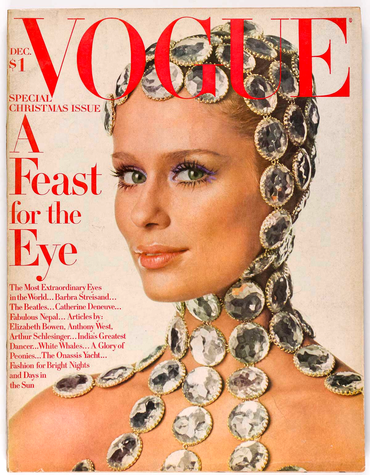 Lauren Hutton BEATLES Avedon BARBRA STREISAND Vogue December 1968 MEXICO Penn US
