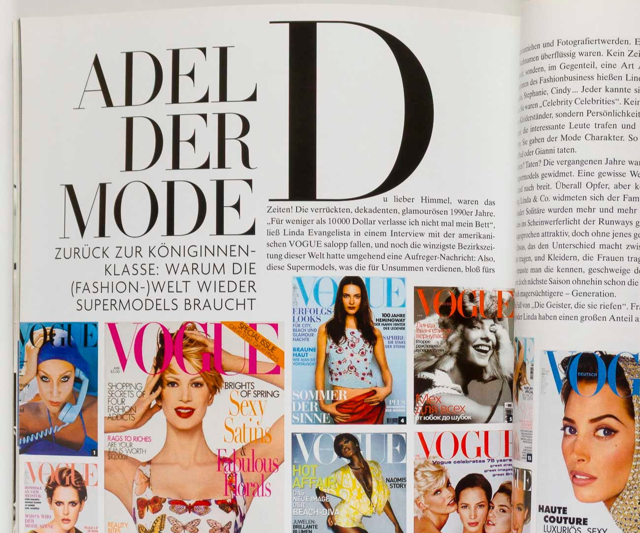 STEPHANIE SEYMOUR Karolina Kurkova TATJANA PATITZ Liya Kebede VOGUE April 2007