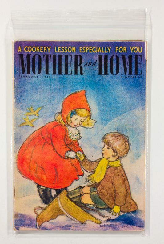 Isobel Morton Sales MOTHER & HOME magazine February 1947 CHILDREN sketch COOKERY
