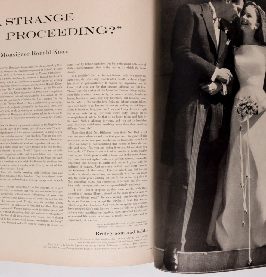 Anne St Marie RENE BOUCHE Bridal VOGUE July 1957 Marmie Eisenhower HORST Vevean