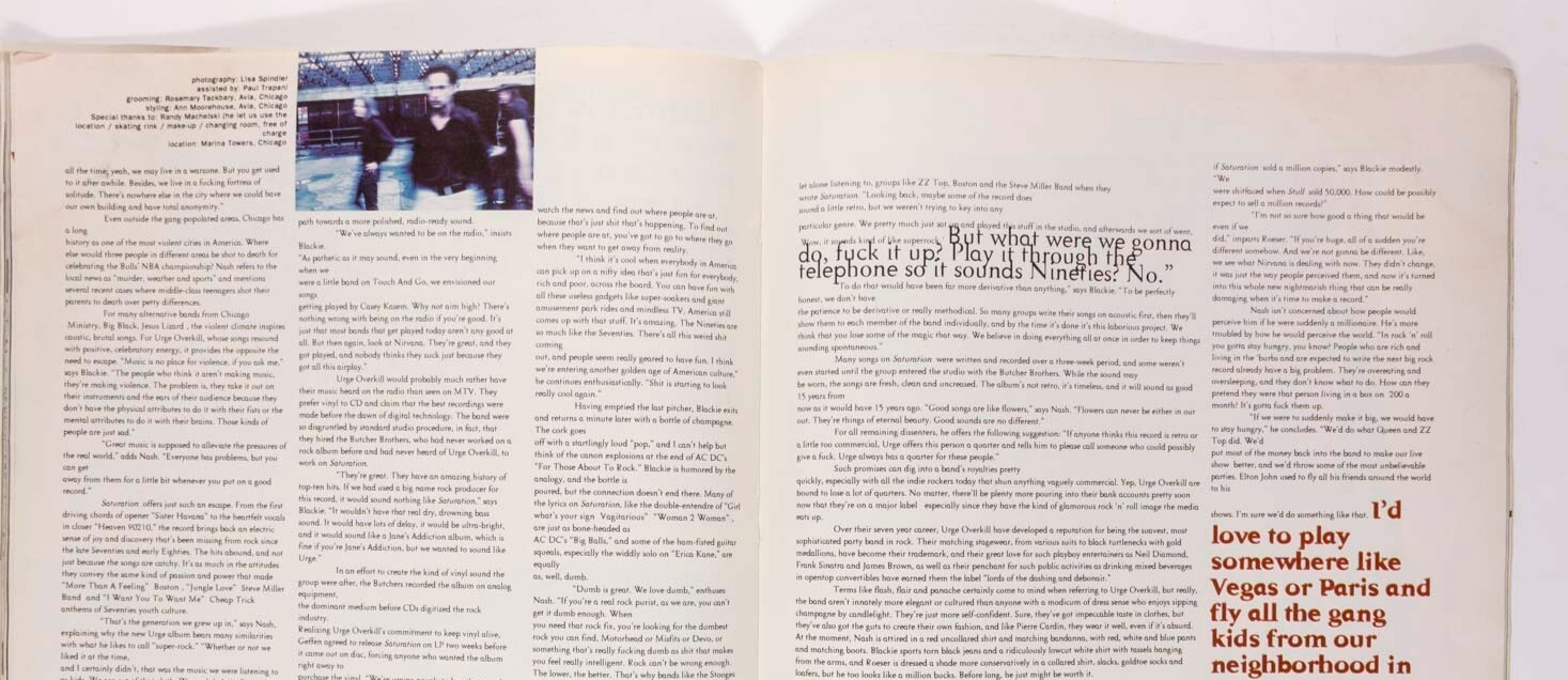 URGE OVERKILL The Breeders SMASHING PUMPKINS Raygun magazine September 1993 No 9