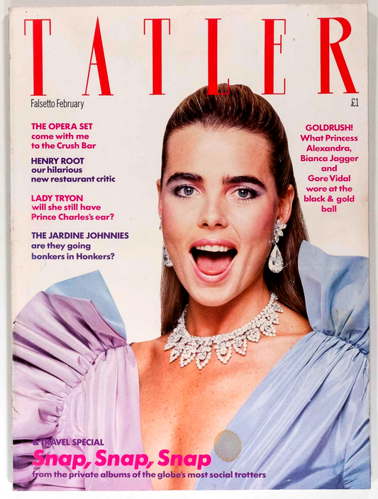 MARGAUX HEMINGWAY Bianca Jagger LADY TRYON Serge Gainsbourg TATLER February 1981