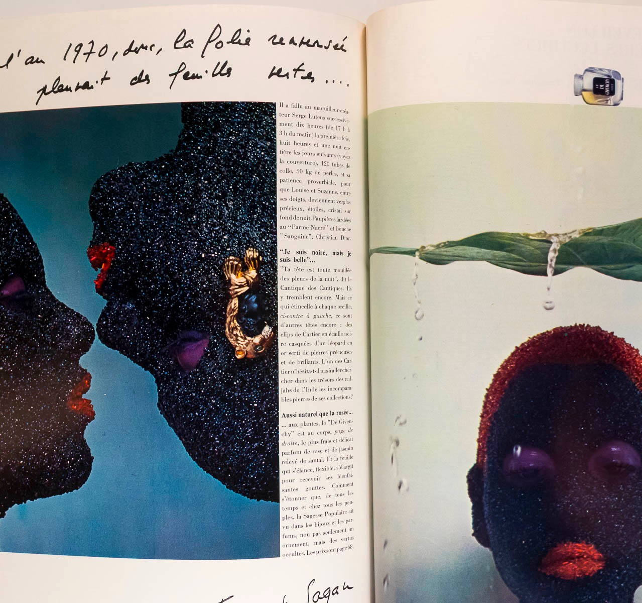 GUY BOURDIN Helmut Newton FRANCOISE SAGAN Veruschka PARIS VOGUE December 1969