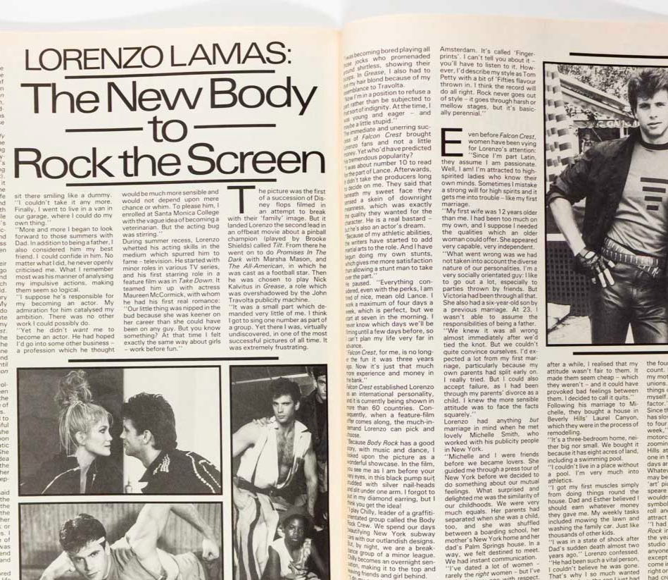 JUDY BLAME Andrew Logan MIDGE URE Lorenzo Lamas 19 MAGAZINE December 1984 vtg UK