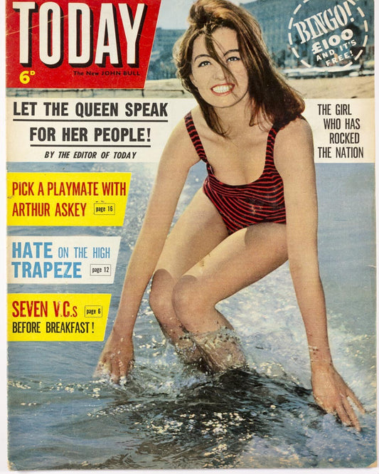 CHRISTINE KEELER Profumo Affair ARTHUR ASKEY Ann Jones 1960's Today magazine VTG