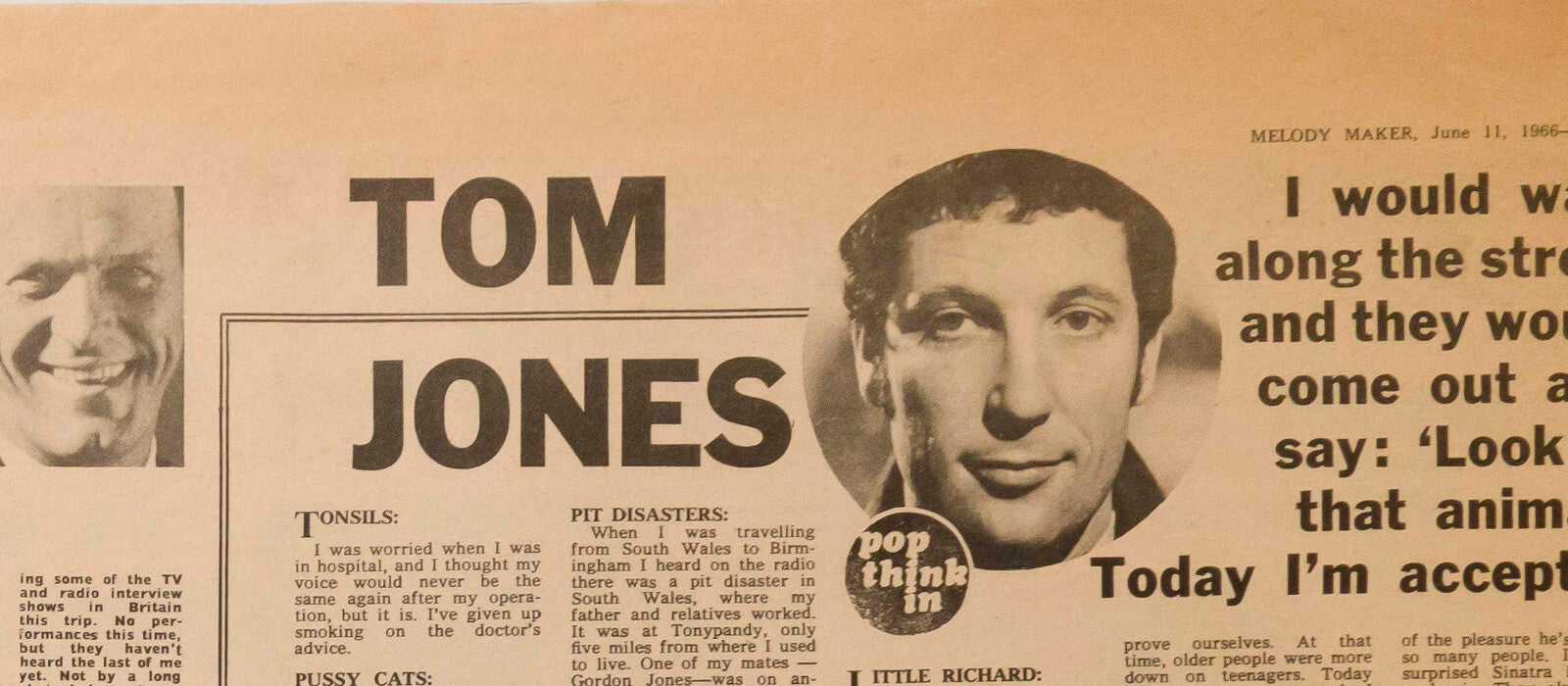 JOHN LENNON The Beatles TOM JONES Ravi Shankar UK Jazz MELODY MAKER June 11 1966