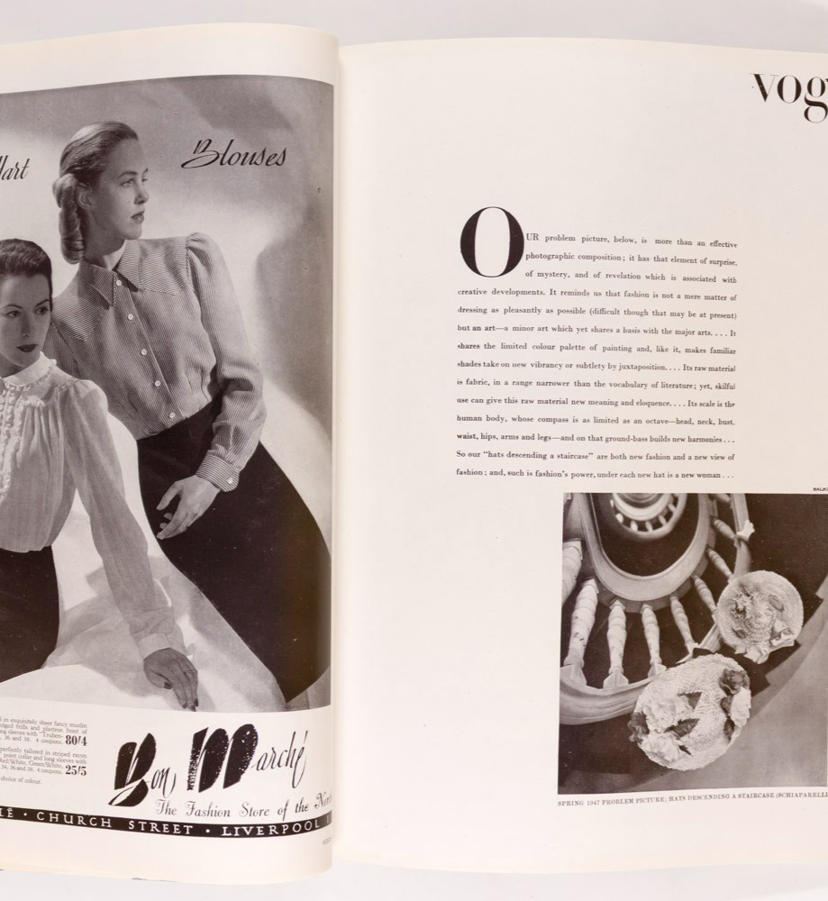 1ST CHRISTIAN DIOR VOGUE Huxley HORST Berard APRIL 1947 Maugham LEE MILLER Paris