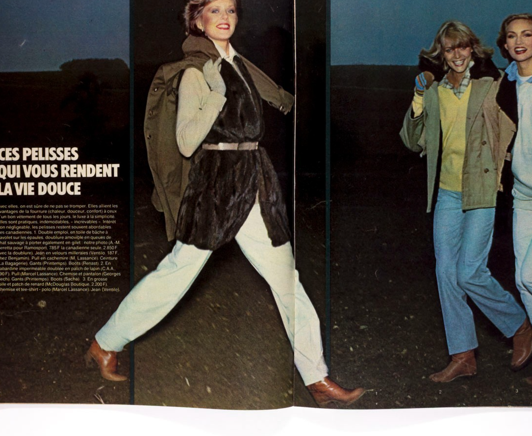 SARITA OJEDA Yves Mourousi JEANLOUP SIEFF Elle 13 December 1976 CARSON MCCULLERS