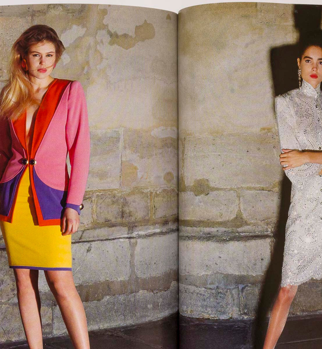 Stephanie Schneider GUY BOURDIN Yasmeen Ghauri HARPERS PARIS March 1990 Joe Eula