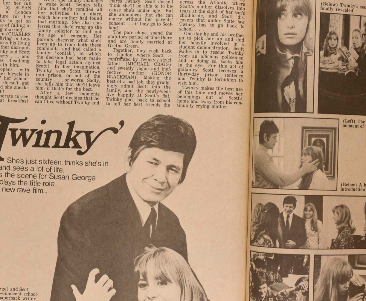 DAVID BOWIE Paul McCartney TWIGGY Mirabelle magazine January 1970 Susan George