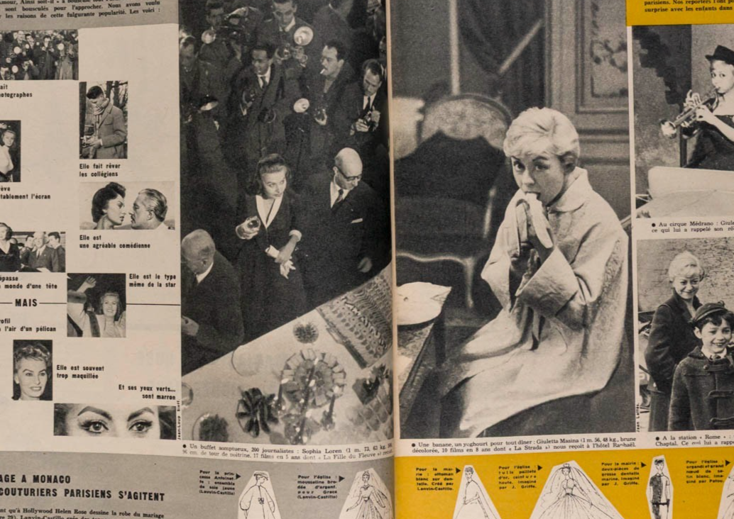 GRACE KELLY Lars Bo A J CRONIN Elle magazine 2 April 1956 Dior GIULIETTA MASINA