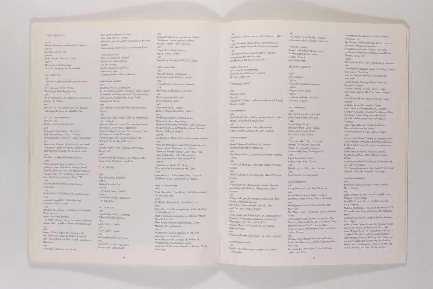 JOCK MCFADYEN Mark Wallinger PAULA REGO Cries & Whispers catalog BRITISH COUNCIL