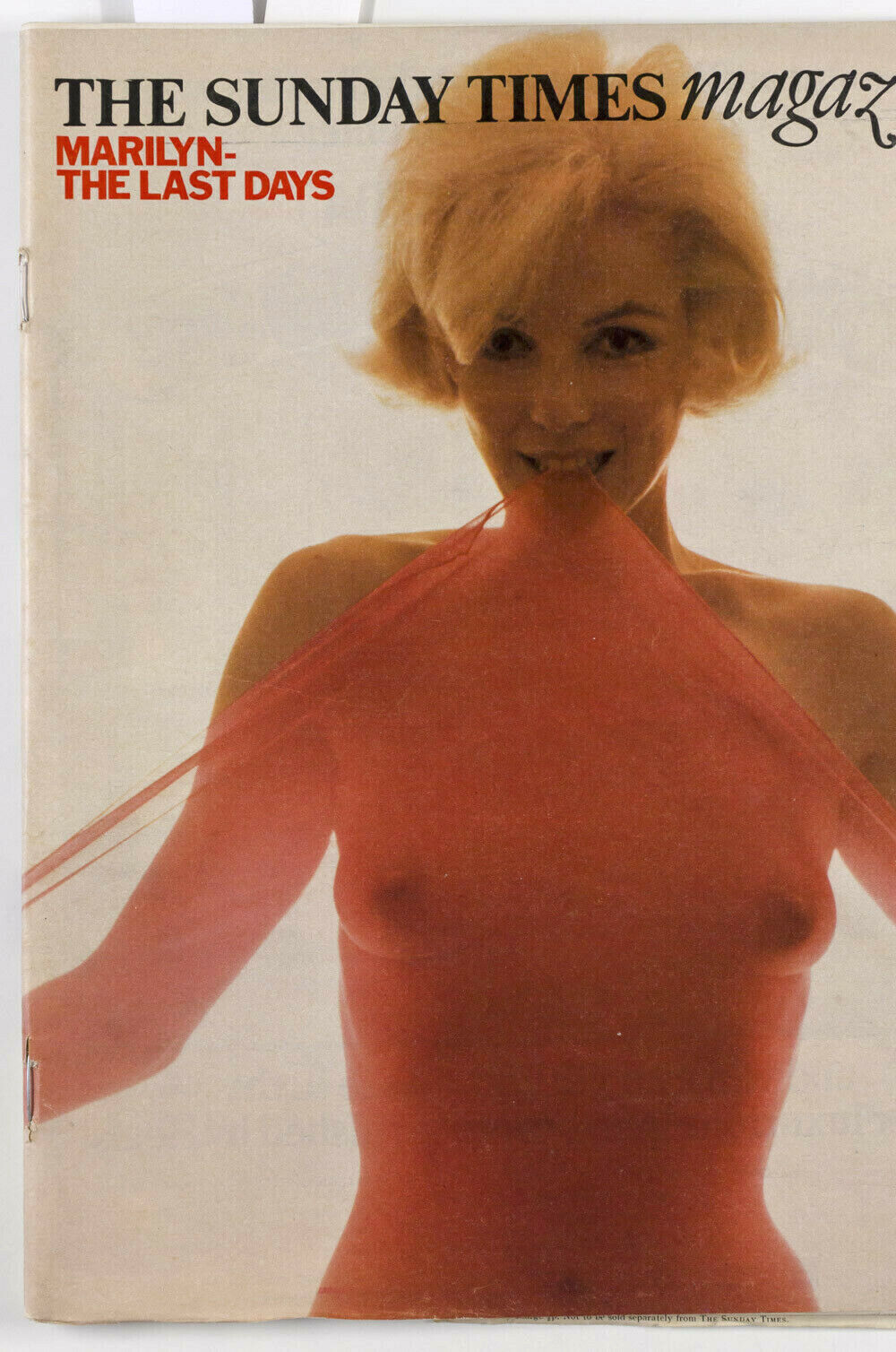 MARILYN MONROE The Last Days NORMAN MAILER Joe DiMaggio SUNDAY TIMES magazine UK