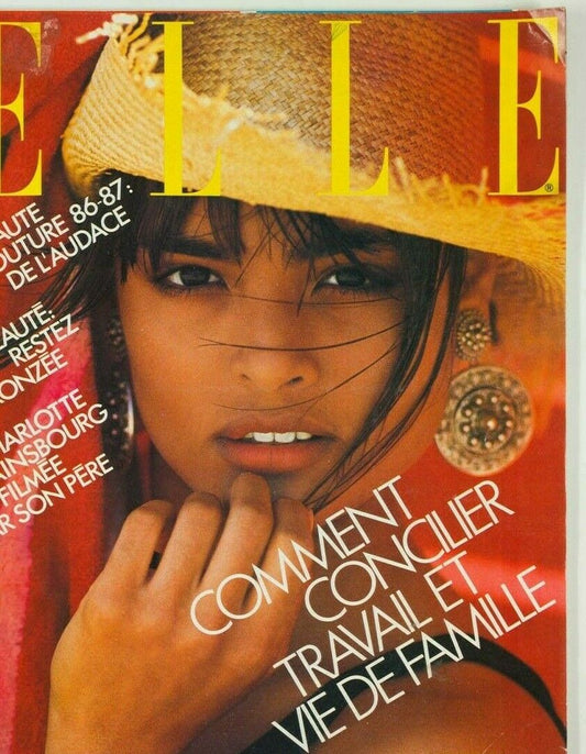 Talisa Soto CHARLOTTE GAINSBOURG Haute Couture 1986 -87 vtg FRENCH Elle magazine