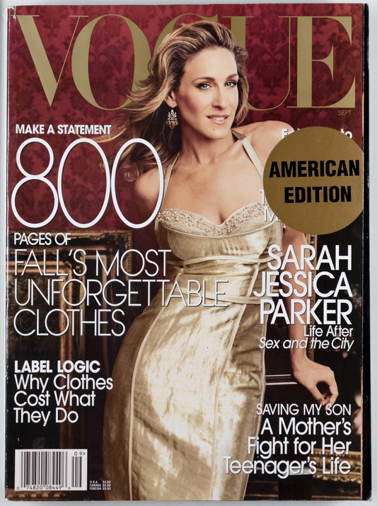 Sarah Jessica Parker ANNIE LEIBOVITZ Fall fashion US VOGUE September 2005 Gisele