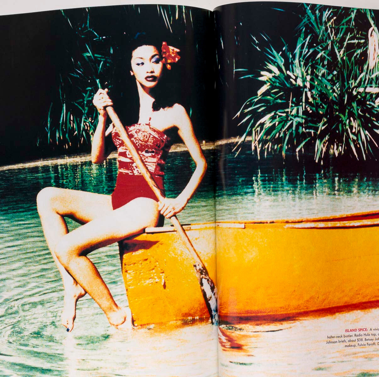 Claudia Schiffer EVA HERZIGOVA Helmut Newton US VOGUE May 1995 Trish Goff CHANEL