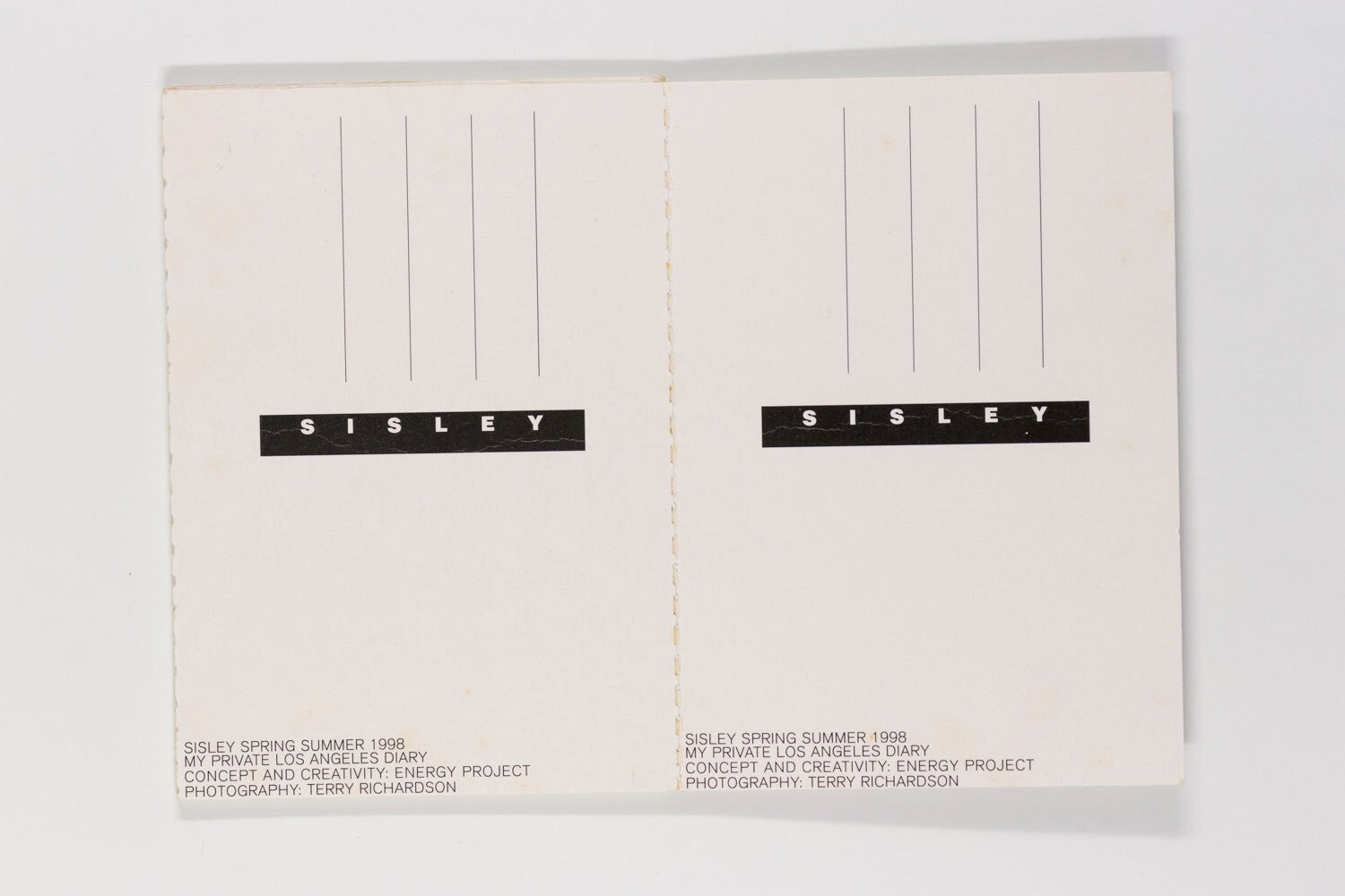 My Private Los Angeles Diary TERRY & ANDREW RICHARDSON Sisley 1998 postcard book