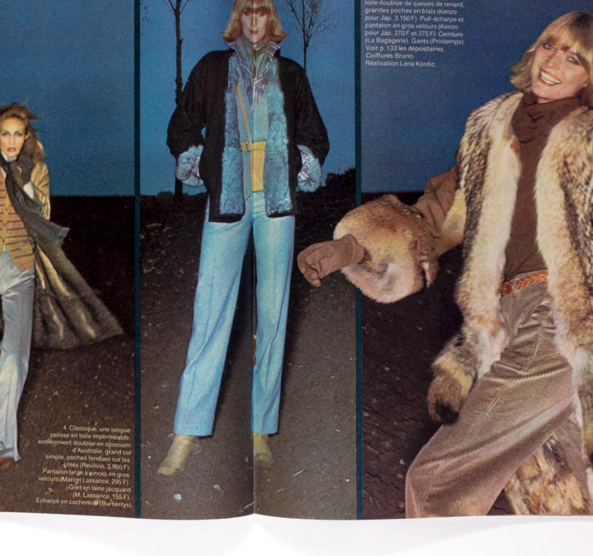 SARITA OJEDA Yves Mourousi JEANLOUP SIEFF Elle 13 December 1976 CARSON MCCULLERS