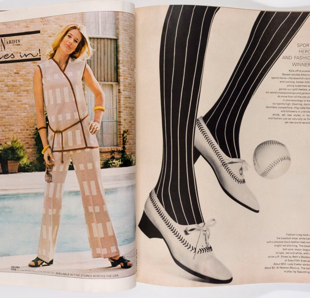 LAUREN HUTTON Art Shamsky ARTHUR ASHE Harper's Bazaar May 1970 Mark Spitz RIZZO