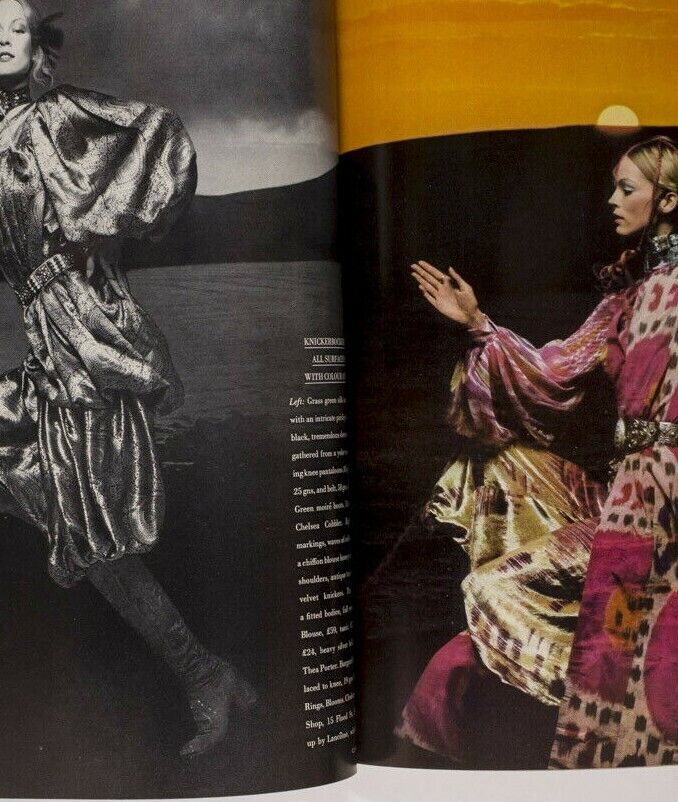 Cecil Beaton THEA PORTER Jean Shrimpton PENELOPE TREE Loewe VOGUE December 1970